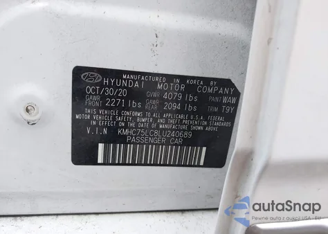 2020 Hyundai Ioniq Hybrid Se из США, поврежденный, VIN KMHC75LC8LU240689